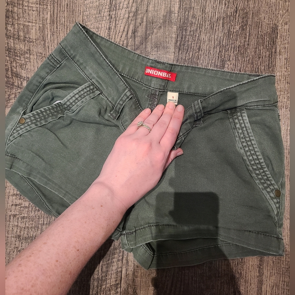 Women's Olive Cargo Shorts